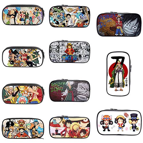 Sweet&rro17 Anime One Piece Estuche escolar para estudiantes, escritorio y oficina, color estampado 2