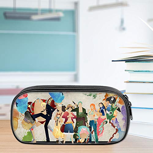 Sweet&rro17 Anime One Piece Estuche escolar para estudiantes, escritorio y oficina, color estampado 2