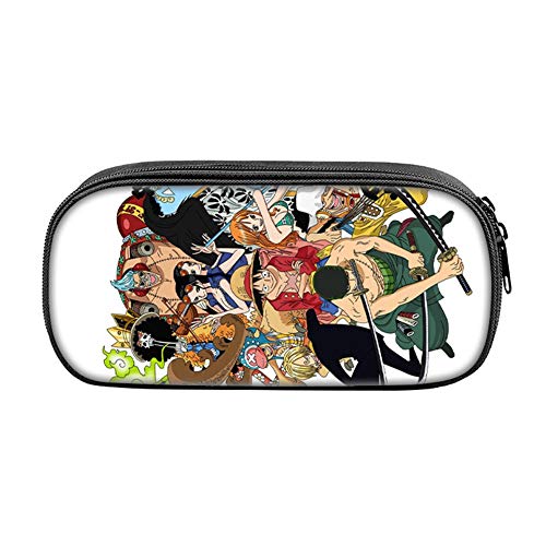 Sweet&rro17 Anime One Piece Estuche escolar para estudiantes, escritorio y oficina, color estampado 2