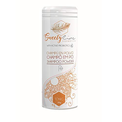 SWEETY LINE - Champú en polvo"Tonic" - 100% Natural - Vegano - Enriquecido con probióticos activos - 50gr