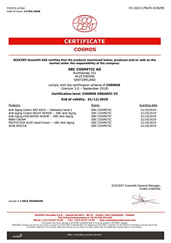 SWISS BIONIC Night Repair Crema facial antiedad – Cosmética natural con ácido hialurónico, edelweiss, aloe vera, aceite de jojoba y algas – Certificado orgánico 50 ml