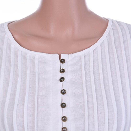 Switchali Blusas de Mujer Tallas Grandes de Moda 2017 Manga Larga Ropa de Mujer en Oferta Casual Camisetas Mujer Verano Blusas de Mujer Elegantes de Fiesta (Small, Blanco)