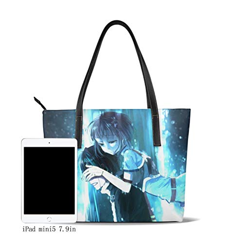 Sword Art Online Kirigaya Kazuto Bolso De Las Mujeres Y El Hombre Bolso De Mano De La Impresión Del Hombro De La Cremallera Del Monedero De Cuero De La Pu De La Manija Superior De La Cremallera Bolsas