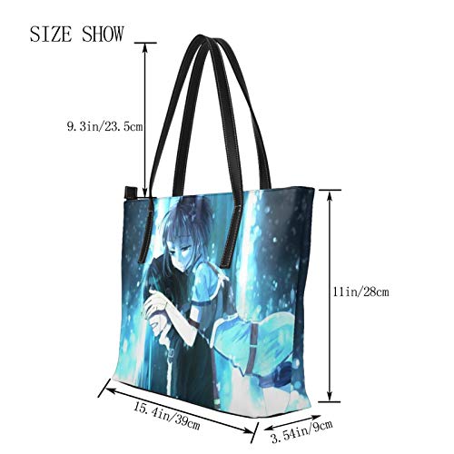 Sword Art Online Kirigaya Kazuto Bolso De Las Mujeres Y El Hombre Bolso De Mano De La Impresión Del Hombro De La Cremallera Del Monedero De Cuero De La Pu De La Manija Superior De La Cremallera Bolsas