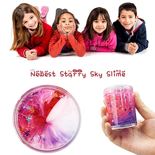 SWZY El más Nuevo Starry Sky Slime, Fluffy Slime Toy Floam Mezcla Nube Slime Putty Perfumado Clay Relieve para Niños y Adultos, 2 Piezas