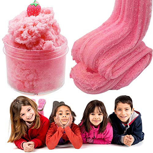 SWZY Fluffy Strawberry Cloud Slime 2018 El más Nuevo 200 ML Fairy Putty Stress Relief Toy Perfumado Sludge Toy Niños Adultos