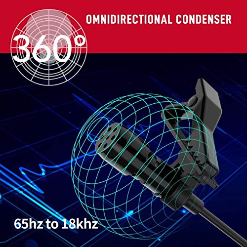 SYNCO Lav S6 Microfono-Solapa-Microfono-Lavalier-Condensador Omnidireccional 6M, Micrófono de Corbata Compatible para Cámaras, Móviles, Grabadoras de Audio, Mezcladores, Computador Portátil, PC …