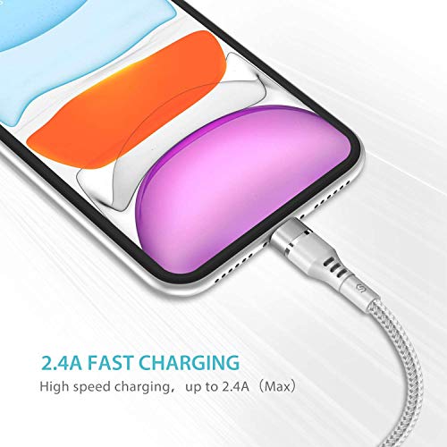 Syncwire Cable Lightning Cargador iPhone, 2M[C89 de Apple con certificación MFI], Cable de Carga rápida USB Trenzado de Nylon Compatible con iPhone 11/X/XS MAX/XR/8/8 Plus /7/7 Plus iPad