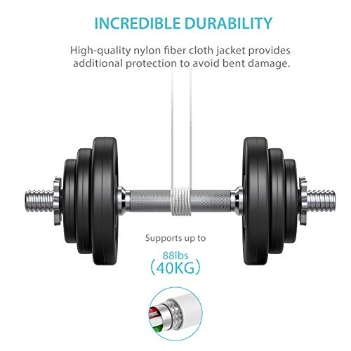 Syncwire Cable Lightning Cargador iPhone, 2M[C89 de Apple con certificación MFI], Cable de Carga rápida USB Trenzado de Nylon Compatible con iPhone 11/X/XS MAX/XR/8/8 Plus /7/7 Plus iPad