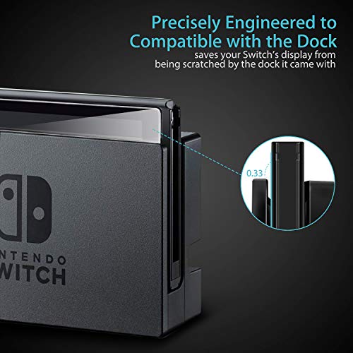 Syncwire Protector de Pantalla para Nintendo Switch Cristal Templado Pantalla (Pack de 2) - [Sin Burbujas, HD, a Prueba de Rotura, arañazos-Resistente y de fácil instalación]