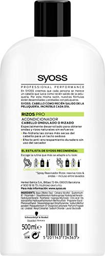 Syoss Champú + Acondicionador Rizos Pro, 500 ml + 500 ml, Pack de 1
