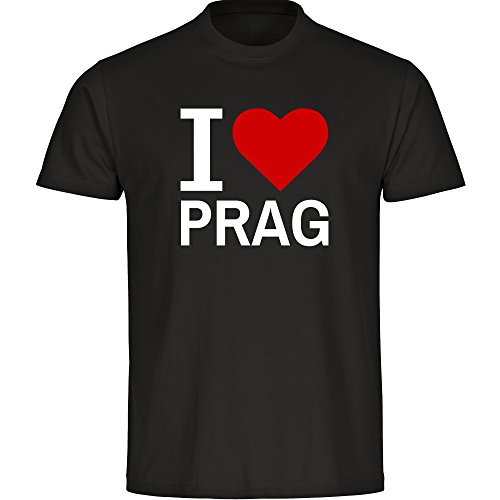 T-Shirt cuello redondo camiseta de manga corta para hombre maletín I Love Classic colour negro talla S hasta 5XL Negro negro Talla:5XL