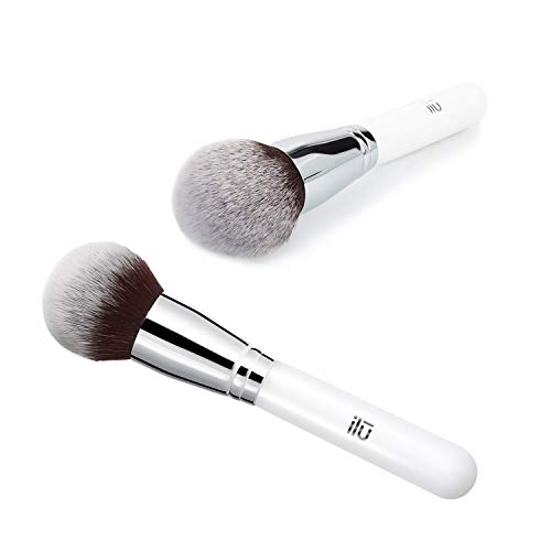 T4B ILU 209 Brocha grande para makeup profesional para polvos, maquillaje de rostro, 1 unidad