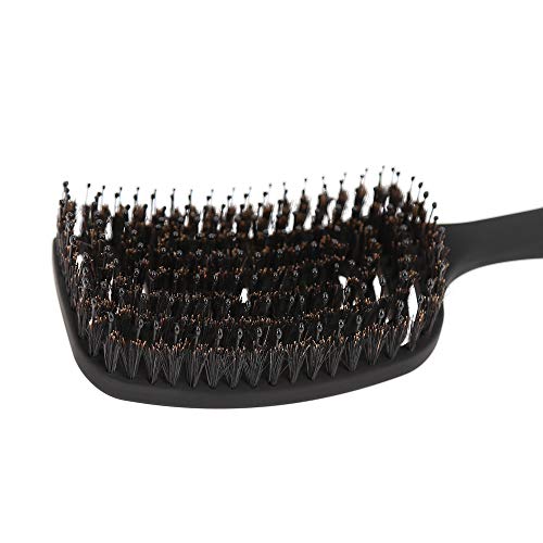 T4B LUSSONI Labyrinth Natural Flexible Vent Cepillo Flexible Profesional Para Cabello Con Cerdas Naturales De Jabalí, Evita El Daño Y Rotura Del Cabello, Cabello Suave Y Brillante (Grande)