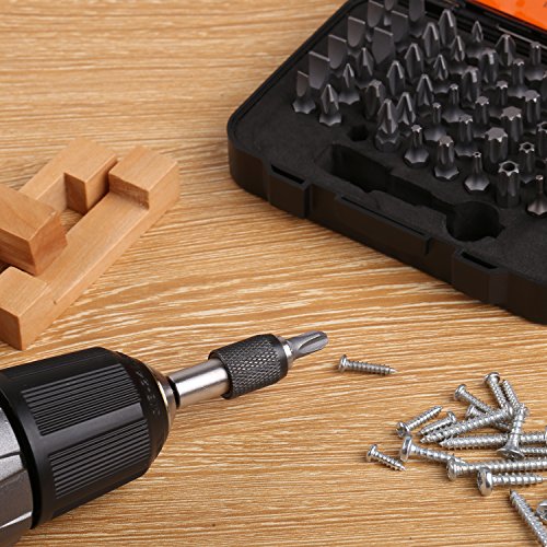 TACKLIFE Juego de Puntas PSDB1A 61 en 1, Equipo de Accionamiento Magnético de Precisión, Estándar ANSI, Estuche Original [Clase de eficiencia energética A]