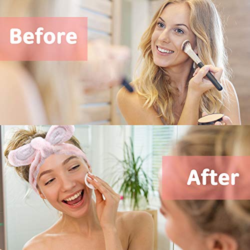 Tacobear 3PCS Diadema Maquillaje Unicornio Panda Conejito Make Up Diadema Esponjosa Mujer Diadema Ducha Spa Lavar la Cara Diadema Linda Make Up Headband Diadema Mujer