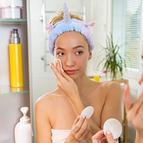 Tacobear 3PCS Diadema Maquillaje Unicornio Panda Conejito Make Up Diadema Esponjosa Mujer Diadema Ducha Spa Lavar la Cara Diadema Linda Make Up Headband Diadema Mujer