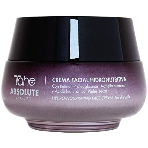Tahe Absolute Violet Crema Facial Hidronutritiva Anti-arrugas para combatir Manchas Flacidez y Falta de Firmeza con Retinol y Ácido Hialurónico para Pieles Secas, 50 ml