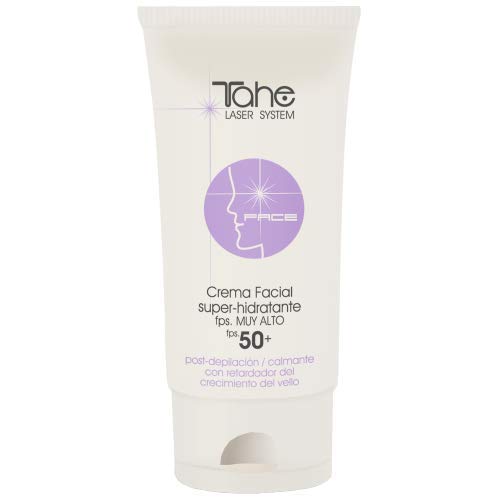 Tahe Laser System Crema Facial Post-Depilación Super Hidratante con Efecto Calmante y Retardador, F.P.S 50+, Nº 02, 50 ml