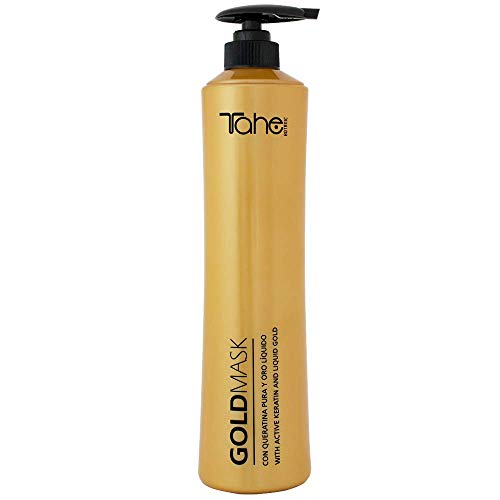 Tahe Mascarilla Gold con Keratina Pura y Oro Líquido, 800 ml