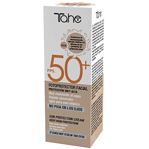 Tahe Sun Protect Protector Solar Facial Crema Solar para Cara Water Resistant FPS 50+ Apto para Piel Atópica 50 ml