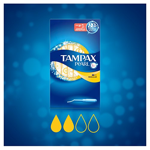 Tampax Pearl Regular aplicador tampones 36 x, suave, se adapta a la forma de tu cuerpo, evita fugas