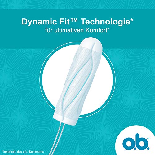 Tampones de o.b.ProComfort con tecnología Dynamic Fit y superficie Silk Touch
