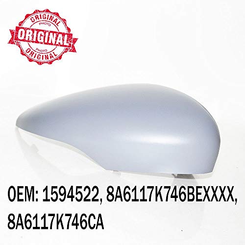 Tapa para espejo retrovisor lateral derecho compatible con Fiesta B-Max 2008 en adelante OEM 1594522 8A6117K746BEXX 8A6117K746CA