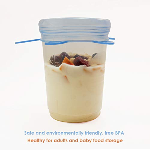 Tapas de silicona elásticas y reutilizables para cocina. 12 tapas herméticas ajustables de silicona útiles como protector de alimentos. Tapas flexibles de varios tamaños para recipientes. Sin BPA.