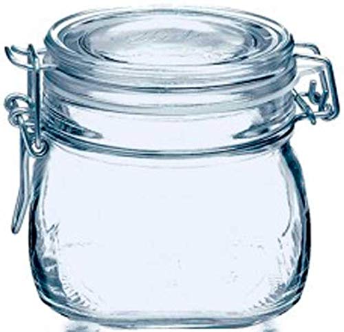 TAPAS & ENVASES RIOJA Botes Cristal Cocina Bote con Cierre hermetico con Tapa Bote para Alimentos menaje de Cocina con Cierre Manual de Aluminio Ideal para conservas Alimentos Kombucha (500 Ml)