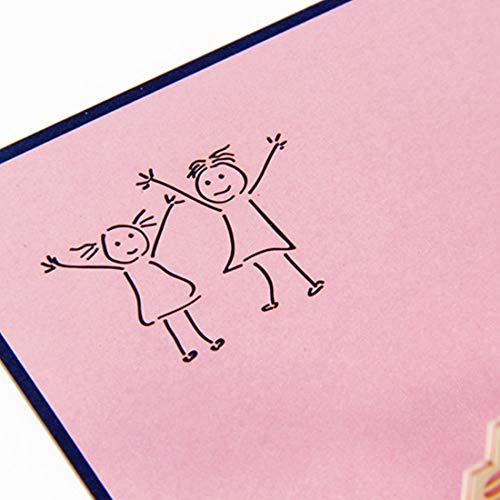 Tarjeta de Felicitación Emergente 3D,Tarjeta de Cumpleaños Bebé Tarjeta Regalo Invitaciones con Sobre para Niños, Niños Pequeños Felicitaciones (Niña, Pastel Cumpleaños Velas) SPDYCESS