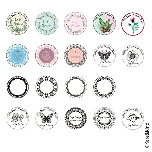 Tarros Contenedores de Bálsamo Labial - Para Uso Cosmético - Paquete de 48 - 6 Colores – Para Hacerlo Usted Mismo - 5 gramos (5 ml) - 48 Adhesivos para Bálsamo Labial Escribibles y 48 Impresos