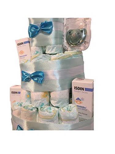 Tarta de pañales DODOT con productos ISDIN