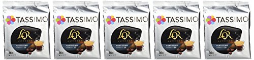 TASSIMO L'Or Café Fortissimo - 5 paquetes de 16 cápsulas: Total 80 unidades