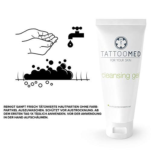 TattooMed Cleansing Gel - Cuidado Natural pH Neutro Para Piel Tatuada - 1 x 25ml