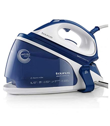 Taurus Compac Sensity Compact NS-Centro Planchado, Elimina Virus y bacterias, (2200 W, 1 litro de Capacidad, Suela cerámica, 90 g/min), 1 Liter, 0 Decibeles, Plástico