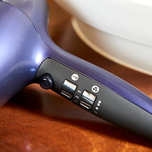 Taurus Fashion 3000 Ionico - Secador de pelo iónico, 2200W, motor AC profesional, 2 velocidades, 3 temperaturas, botón de aire frío, concentrados profesional ultrafino, difusor, azul.