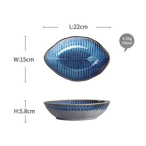 Tazón De Fuente De Cereal De La Porcelana Cuencos, Cuenco Para El Arroz, Gachas De Avena, Sopas, Cereales, Postre Vajilla Occidental Tazón Azul Del Sexo Opuesto