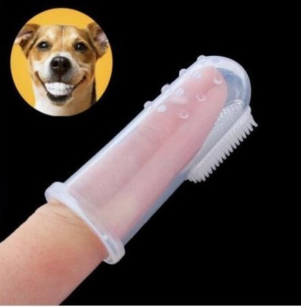 Tbestmax - Cepillo de dientes para mascotas, 10 unidades, silicona suave, cepillo de limpieza dental para la mayoría de las mascotas
