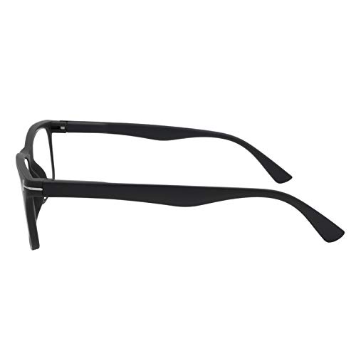 TBOC Gafas de Lectura Presbicia Vista Cansada – Graduadas +1.50 Dioptrías Montura Negra de Diseño Moda para Hombre Mujer Unisex Lentes de Aumento para Leer y Ver de Cerca con Bisagras de Resorte