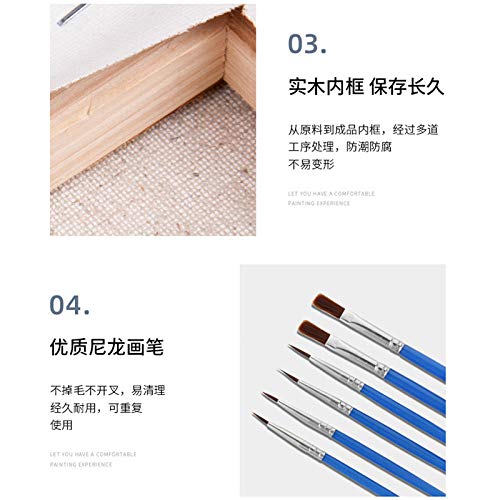 TDDEV Pintura al óleo Digital Pintada a Mano de Bricolaje Pintura Decorativa Europea sin Marco 40 * 50 cm Jardín Xanadu