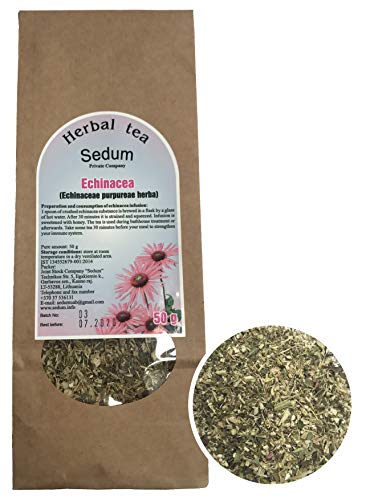 Té Herbal Sedum - Equinácea - Té de hierbas sabroso y natural para la sauna - Té refrescante y relajante - Recogido a mano en la UE - 50g