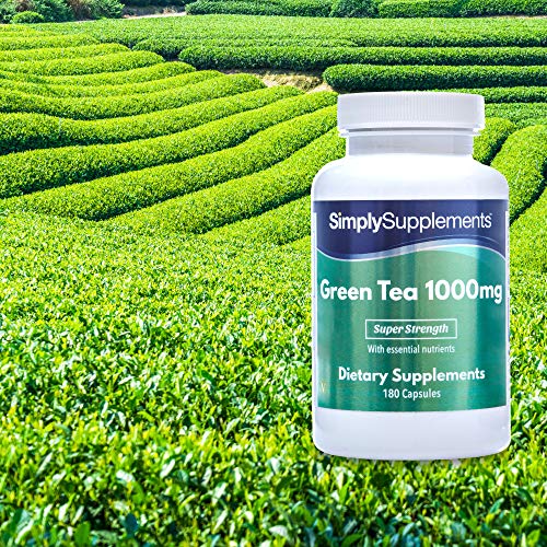 Té verde 1000 mg - ¡Bote para 4 meses! - Apto para veganos - 360 Cápsulas - SimplySupplements