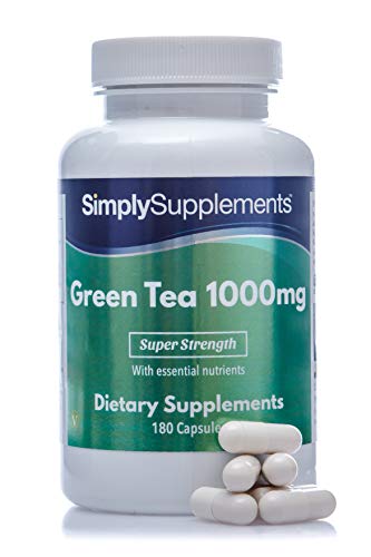 Té verde 1000 mg - ¡Bote para 4 meses! - Apto para veganos - 360 Cápsulas - SimplySupplements