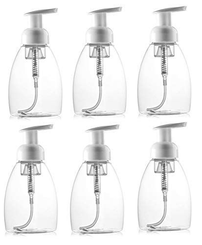 Tebery 12 unidades dispensadores de jabón en espuma pump-bottles para jabón líquido, 250 ml, uso con Castilla Jabón, DIY Jabón Líquido, jabón, el cuerpo lavado y más