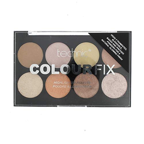 Technic Colour Fix - Paleta de Maquillaje en Polvo Resaltadora (8 colores)