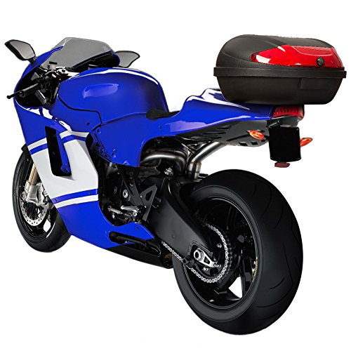 TecTake Universal baúl de moto scooter maleta XXL motocicleta topcase para 2 cascos
