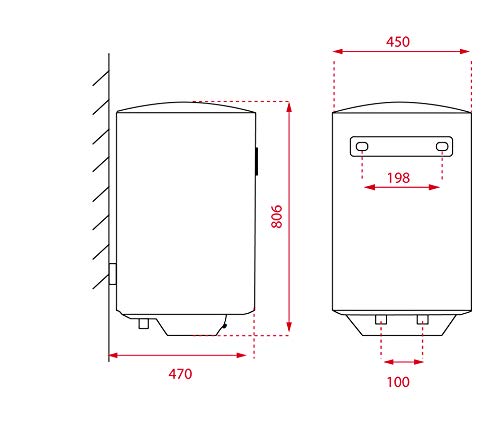 Teka Termo Eléctrico | 1500 W | 80 L | Blanco | Clase de eficiencia energética D | Modelo Ewh80 | Tanque esmaltado | Resistencia Ceramica | Termostato Temperatura 30-75º, 80 litros