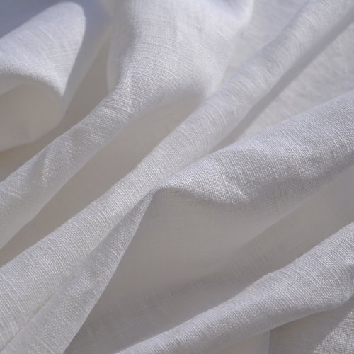Tela de lino - blanco - 100% lino suave | ancho: 137cm (1 metro)