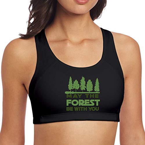 TeMcn_diy May The Forest BE with You Women Sports Bras Comfortable Tank Top